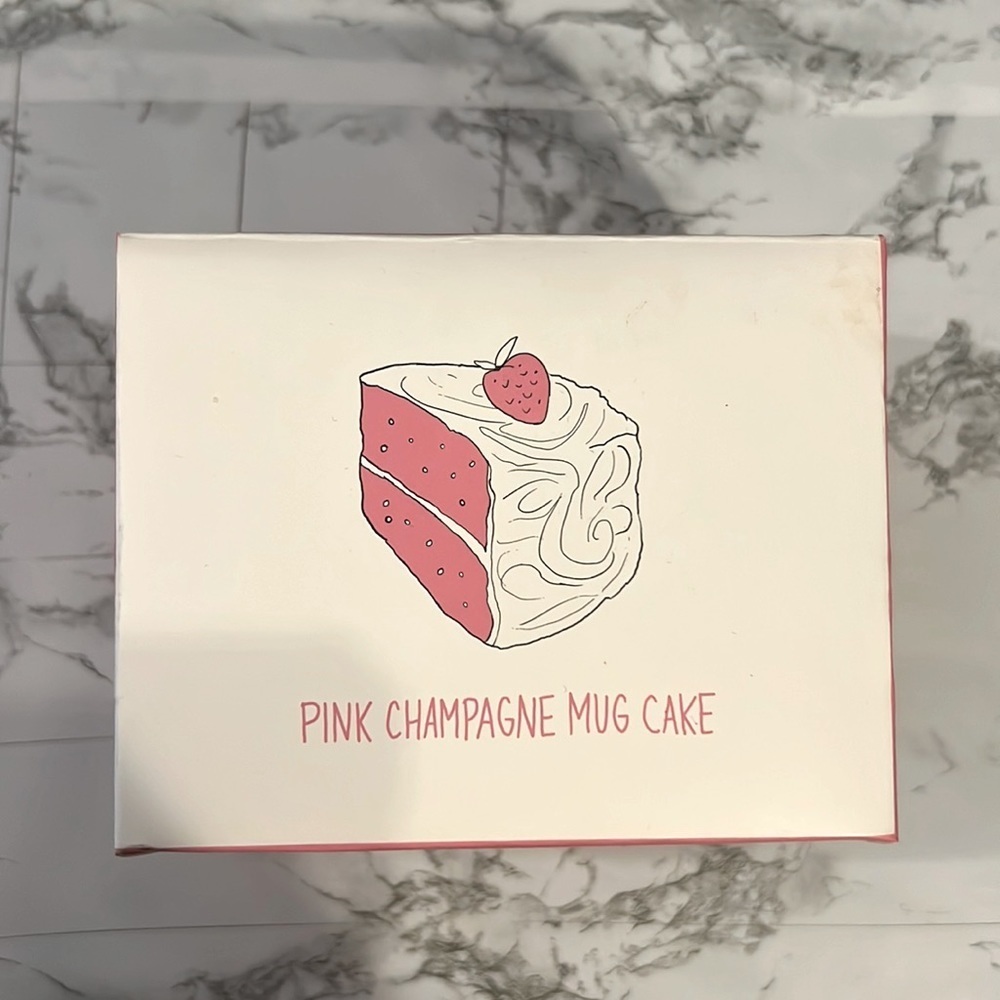 Pink Champagne Cake Mug w/ Recipe on Mug - NIB